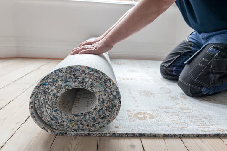 Roll of carpet underlay