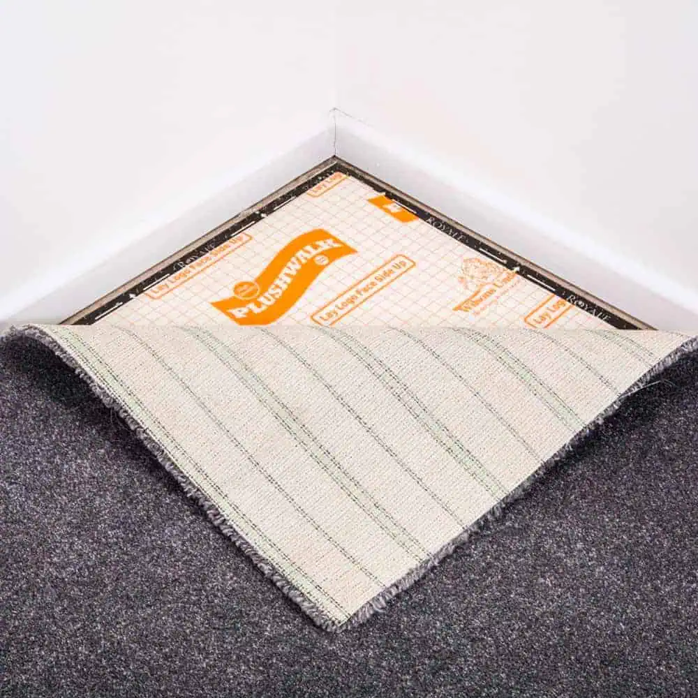 Wilsons Plushwalk 10mm Underlay laid underneath carpet