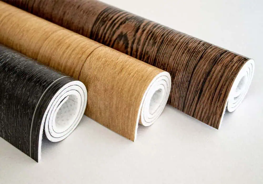 3 rolls of modern vinyl lino flooring with thick in-built padding/underlay
