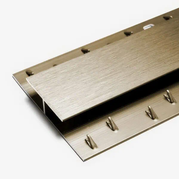 Gripperrods Premier Metal Carpet to Carpet Door Threshold Strip with Dual Edge in Brushed Brass